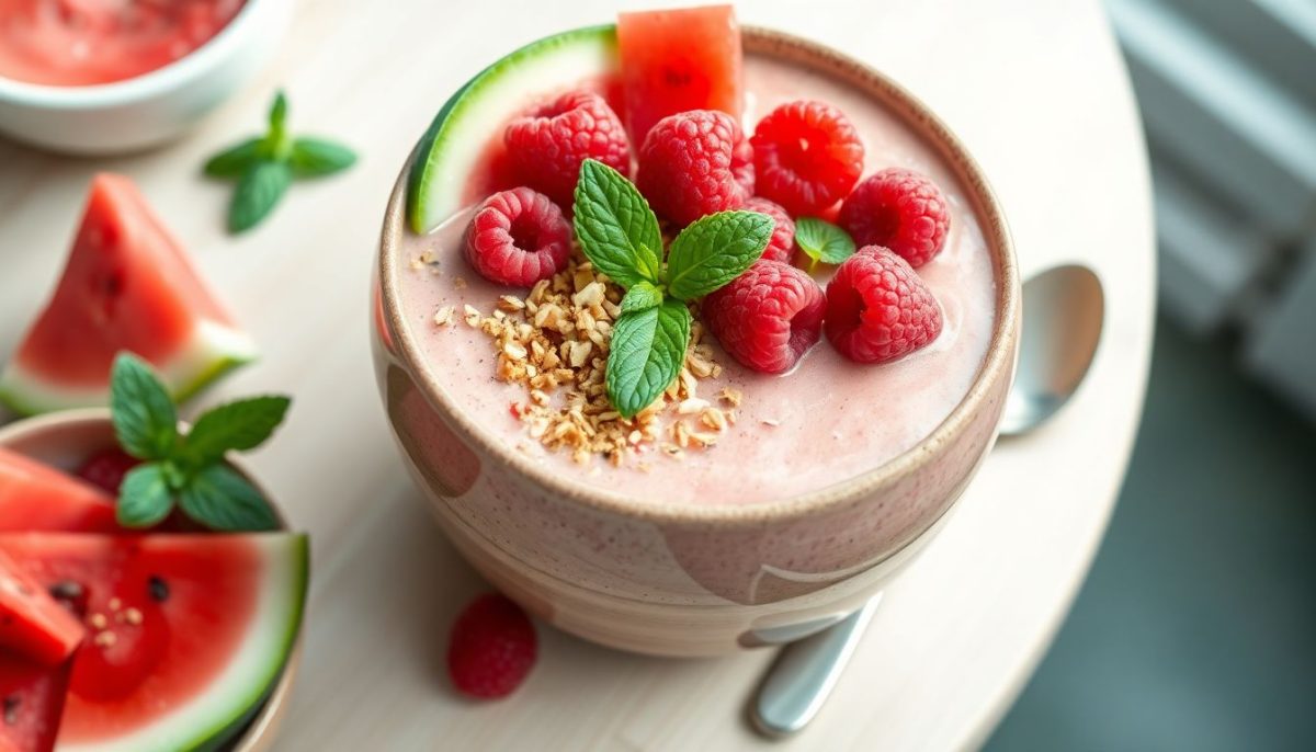 Smoothie bowl pastèque, framboise & granola maison : la recette fraîcheur qui révolutionne vos petits-déjeuners