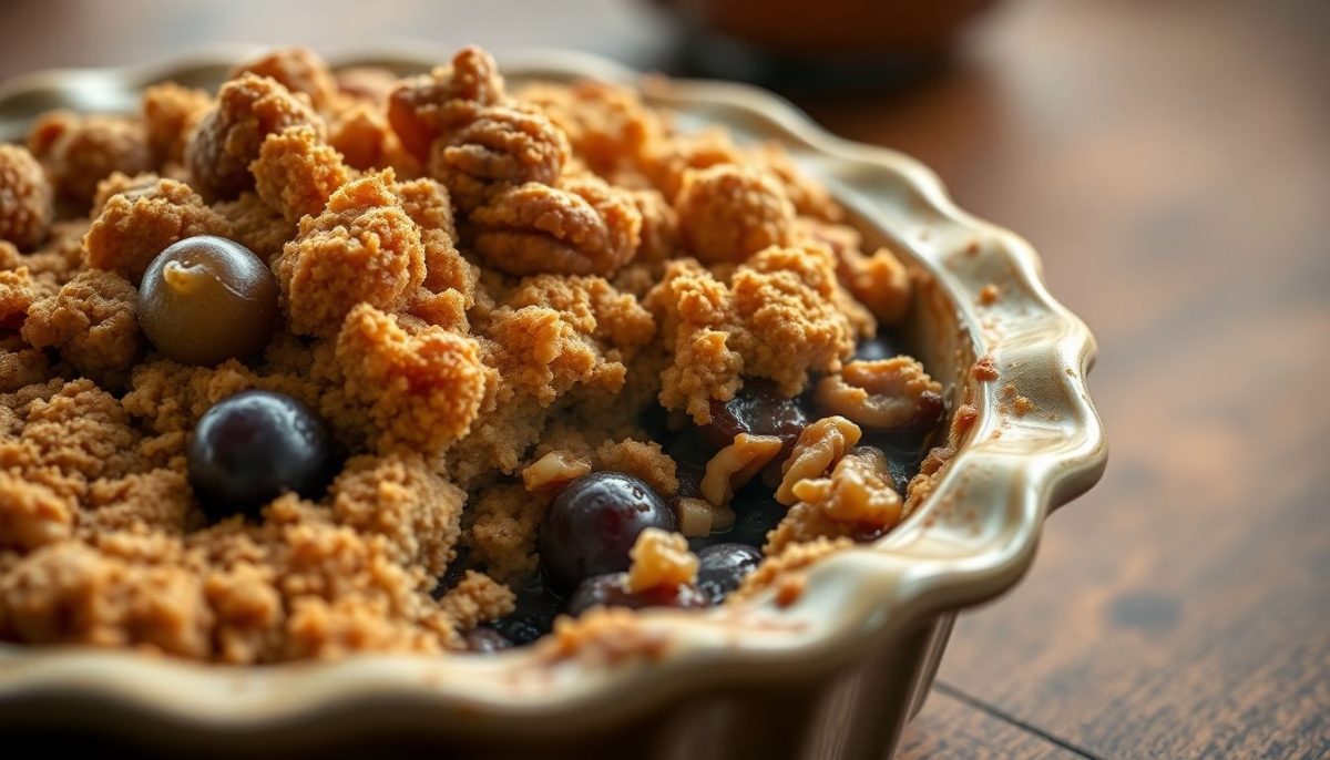 Ce crumble raisin et noix qui croque sous la dent et fond à l'intérieur
