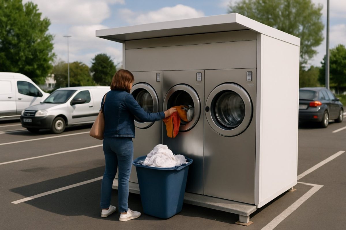 Lavomatiques sur parking : la nouvelle tendance qui révolutionne le lavage du linge