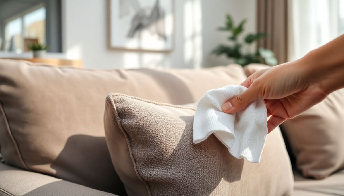 Canapé en tissu : arrêtez de frotter, ce réflexe naturel efface presque toutes les taches sans auréole
