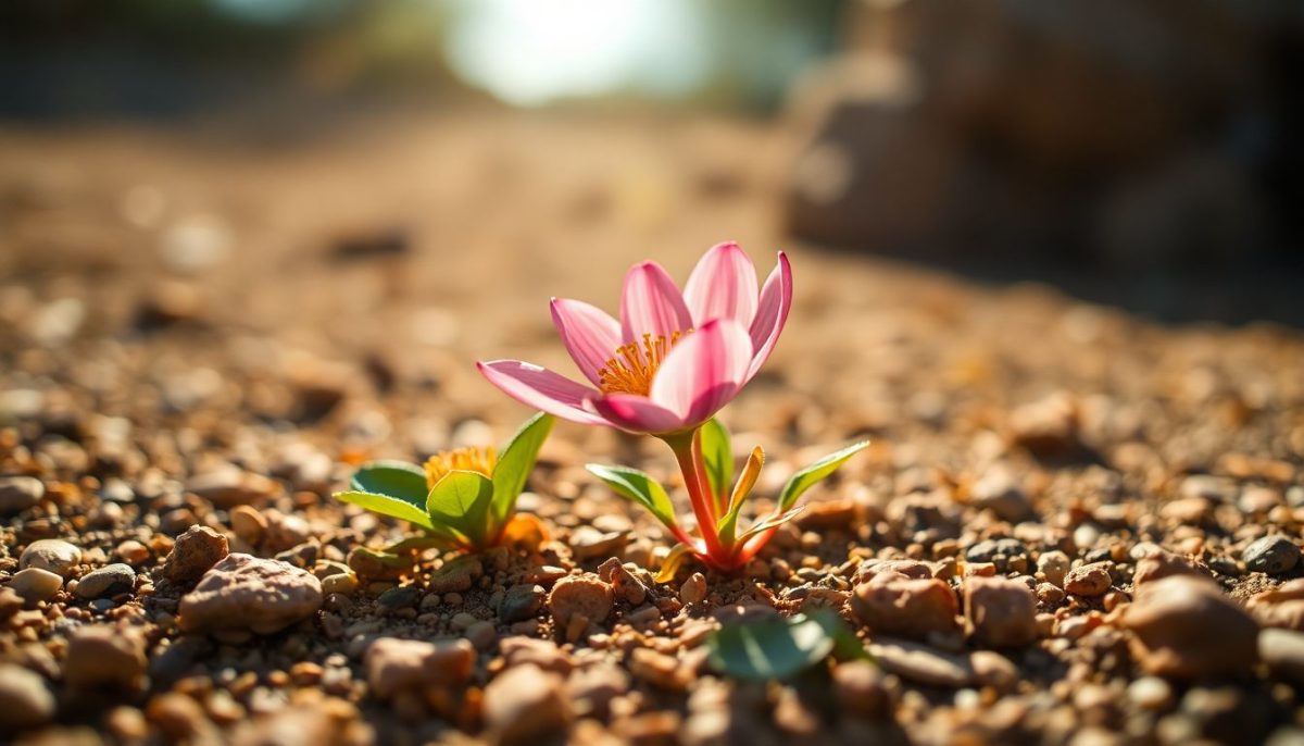 Cette fleur miraculeuse pousse dans le gravier et fleurit sans eau tout l'été