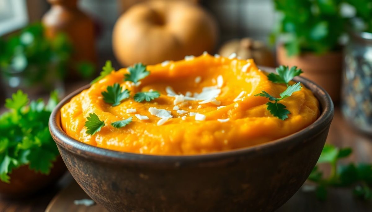 J'ai remplacé la purée classique par cette version patate douce-coco-coriandre ultra onctueuse : 25 minutes pour voyager ce soir