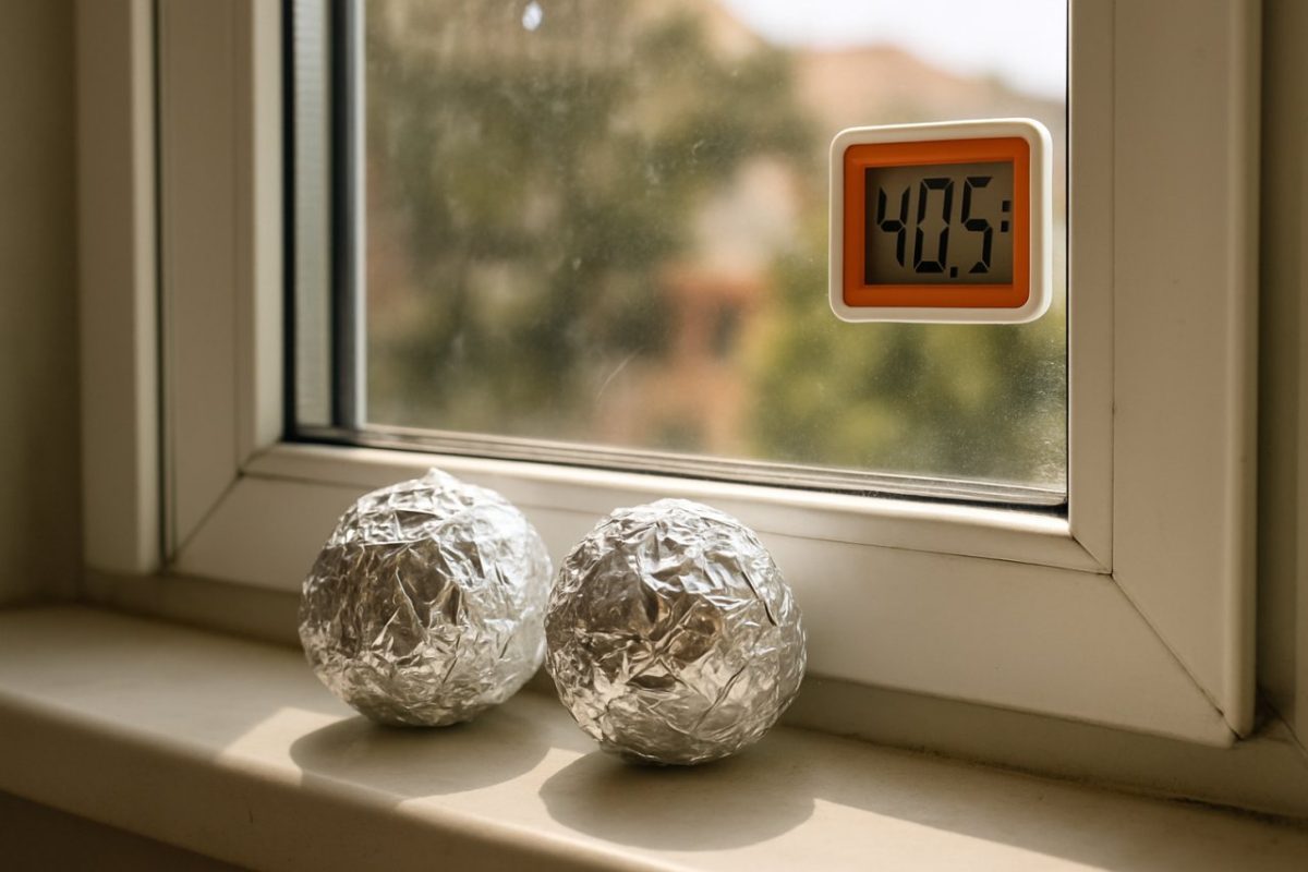 Boules d'aluminium aux fenêtres : l'astuce maison qui change tout quand le thermomètre dépasse les 40°C