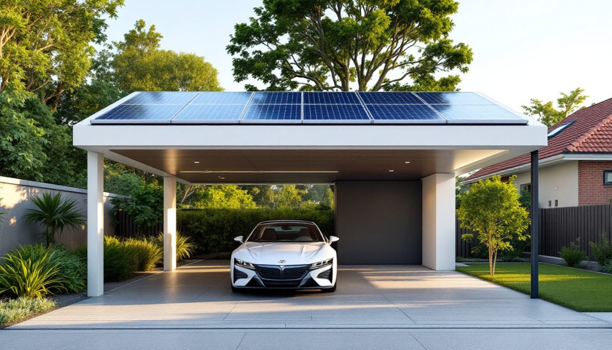 Carport solaire 2026 : la structure posée en un week-end qui abrite votre voiture et génère jusqu'à 2 000 € par an