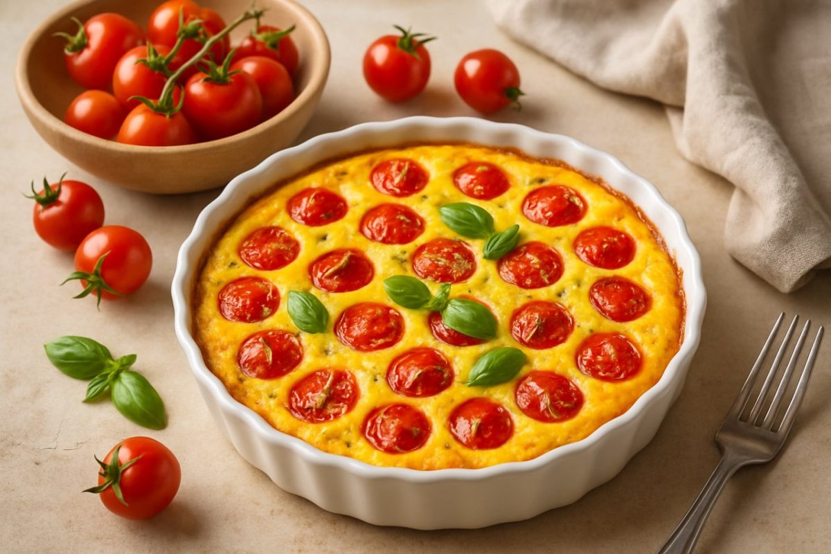 Le clafoutis salé aux tomates cerises : la recette sans pâte qui remplace la quiche