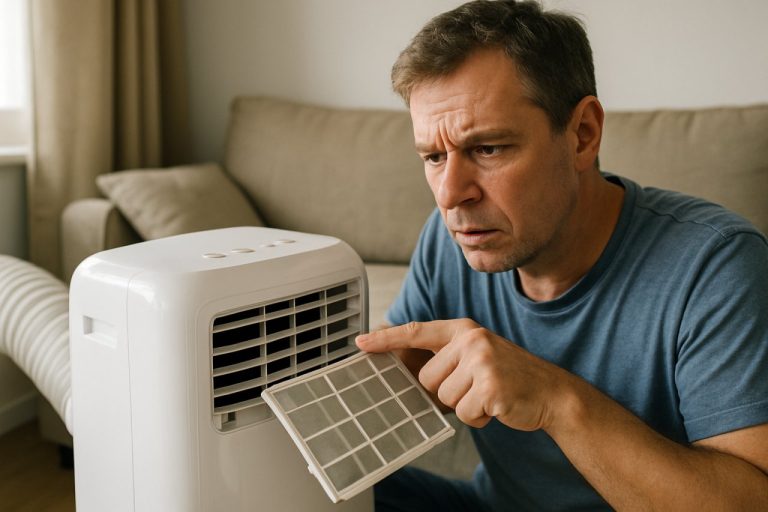 Clim portable qui ne refroidit pas : j'ai trouvé la vraie cause et l'astuce qui change tout