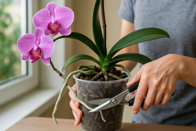 Orchidée : faut-il couper les racines qui dépassent du pot ?