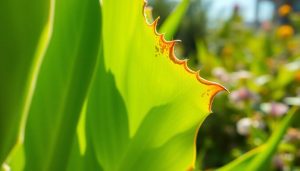 Ce signe sur les feuilles indique qu'une plante souffre de chaleur, et non d'un manque d'eau