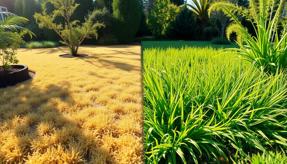 Pelouse jaune en été : pourquoi le gazon alternatif résiste à la sécheresse sans arrosage intensif