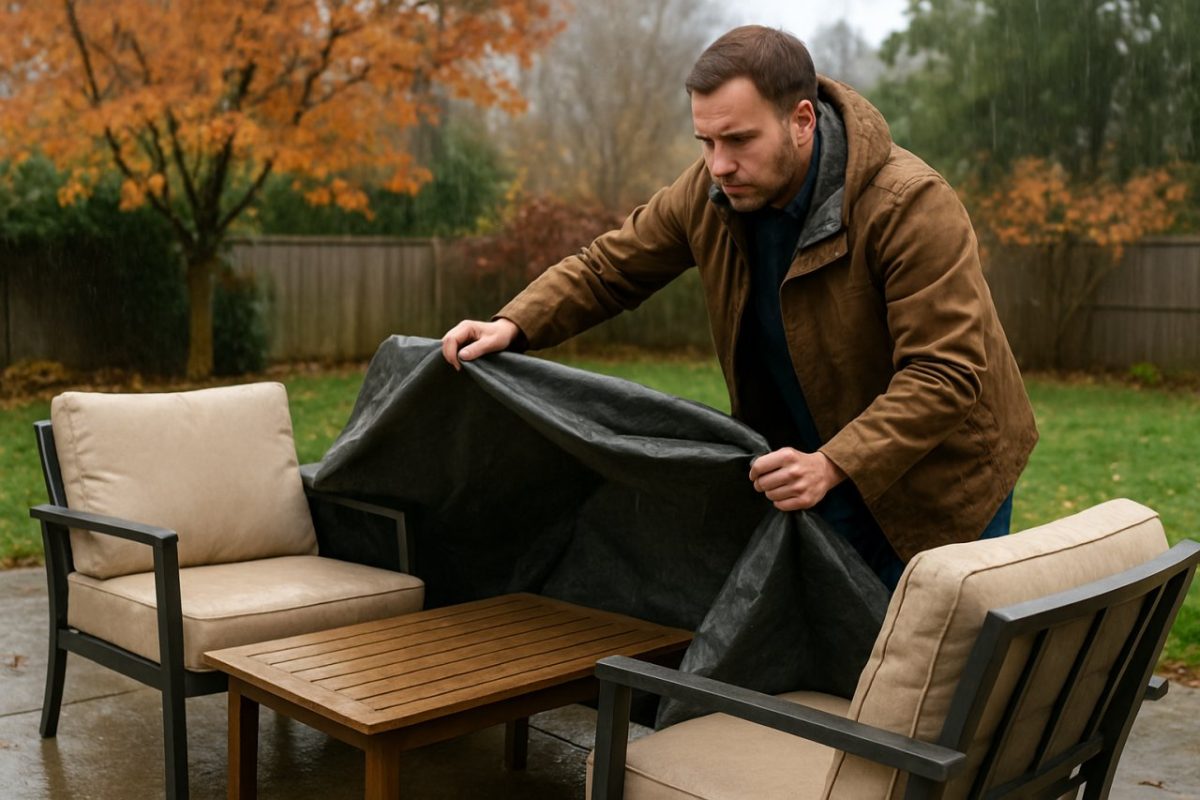 Salon de jardin : quand le rentrer et comment le protéger avant les premières pluies d'automne