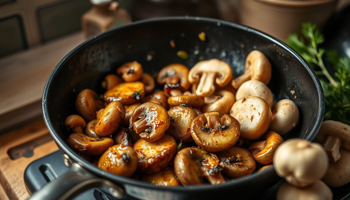 Champignons à la poêle : l'erreur que tout le monde fait et qui les rend spongieux au lieu de dorés